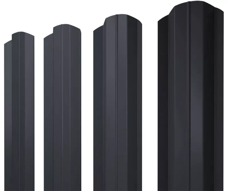 Штакетник М-образный B фигурный 0,5 PurPro RAL 7024 мокрый асфальт купить в краснодаре