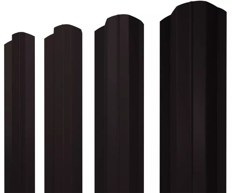 Штакетник М-образный B фигурный 0,5 PurPro RAL 9005 черный купить в краснодаре
