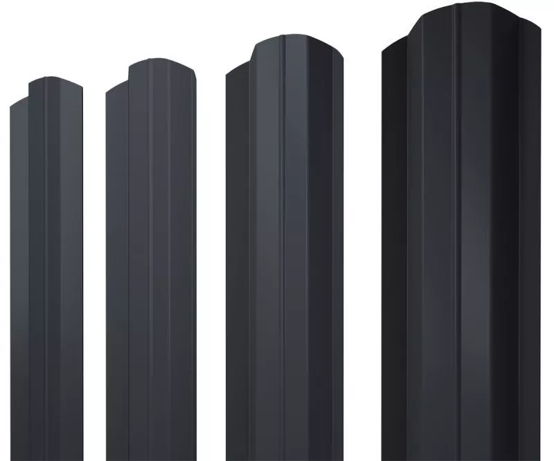 Штакетник М-образный B фигурный 0,5 Velur X RAL 7024 мокрый асфальт купить в краснодаре