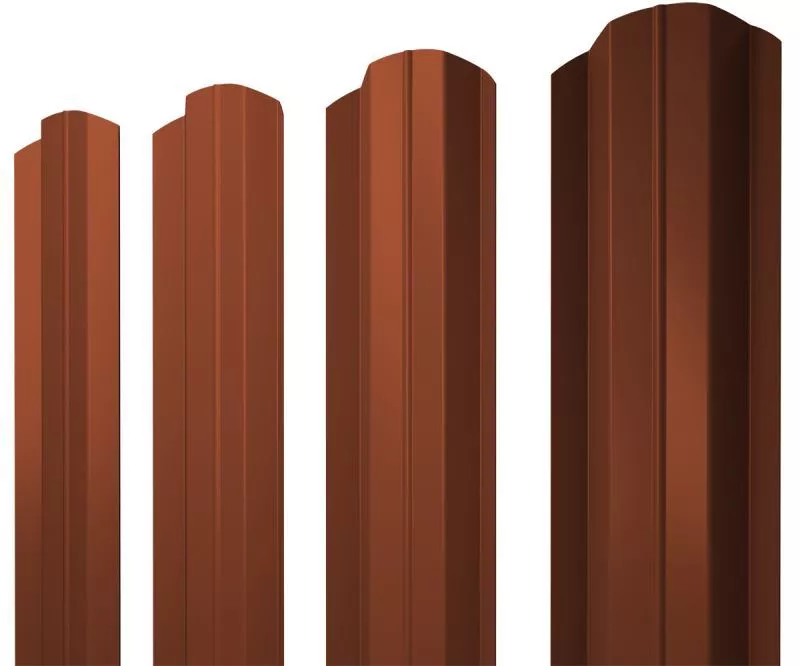 Штакетник М-образный В фигурный 0,45 Drap TR RAL 8004 терракота купить в краснодаре