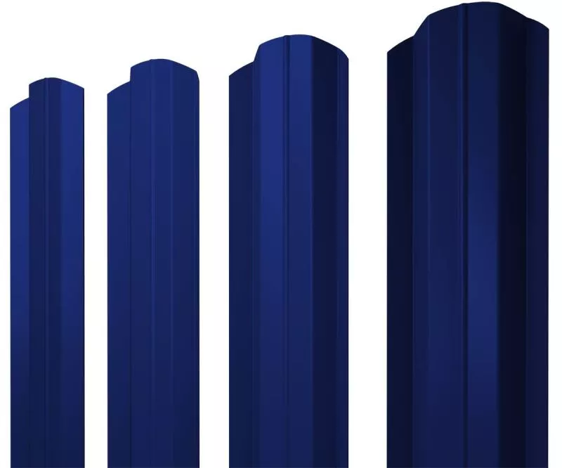 Штакетник М-образный В фигурный 0,45 PE RAL 5002 ультрамариново-синий купить в краснодаре