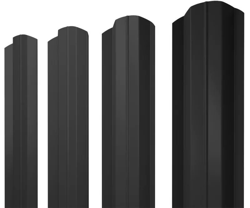 Штакетник М-образный В фигурный 0,5 Drap RAL 7016 антрацитово-серый купить в краснодаре