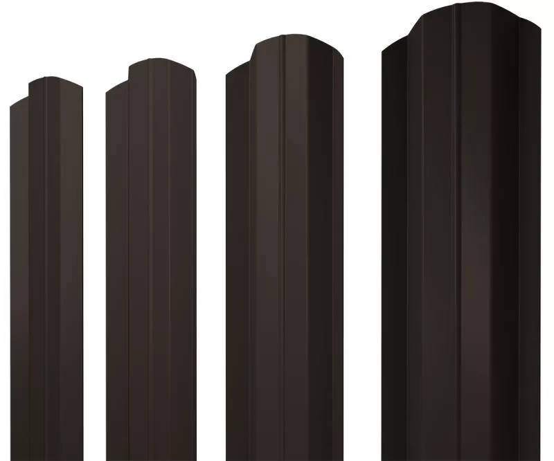 Штакетник М-образный В фигурный 0,5 Drap RR 32 темно-коричневый купить в краснодаре