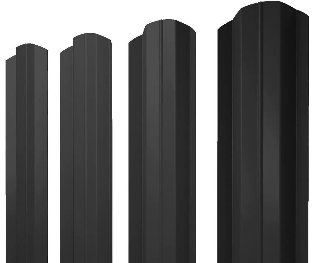 Штакетник М-образный В фигурный 0,5 Satin Matt TX RAL 7016 антрацитово-серый купить в краснодаре