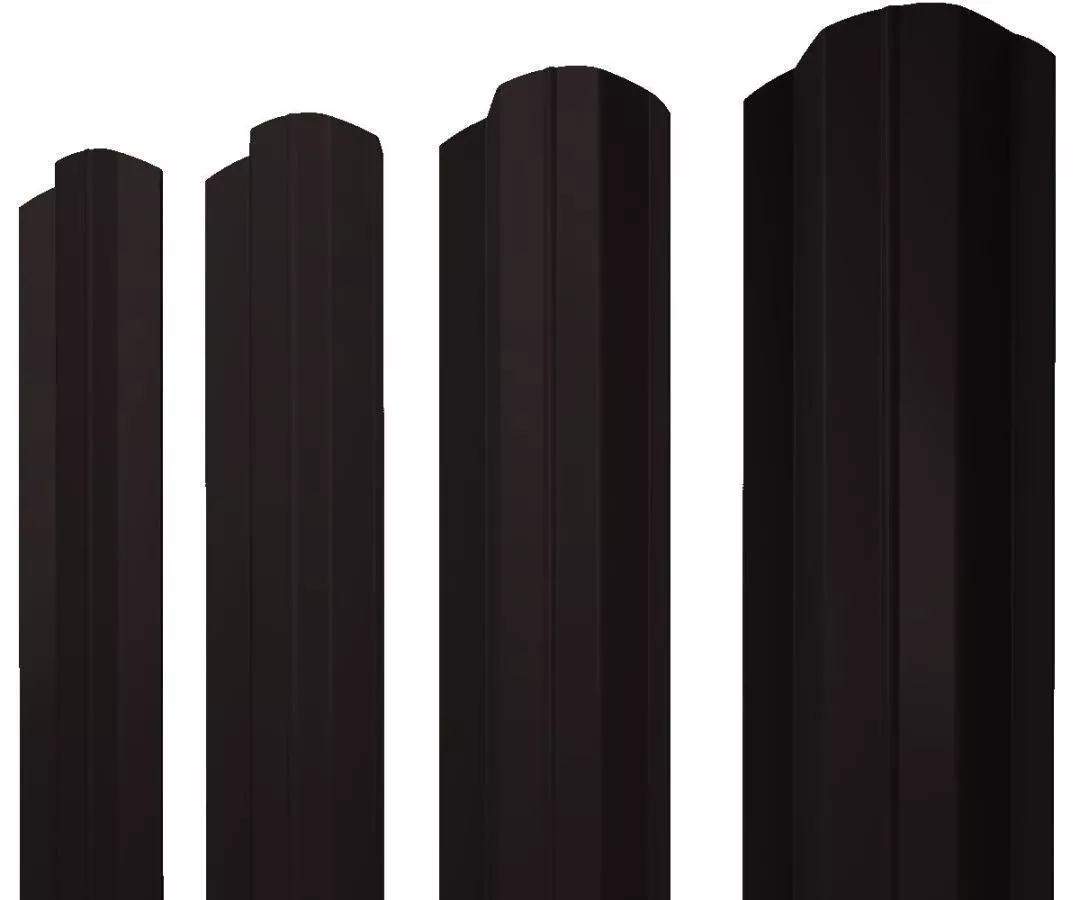 Штакетник М-образный В фигурный 0,5 Satin Matt TX RAL 9005 черный купить в краснодаре