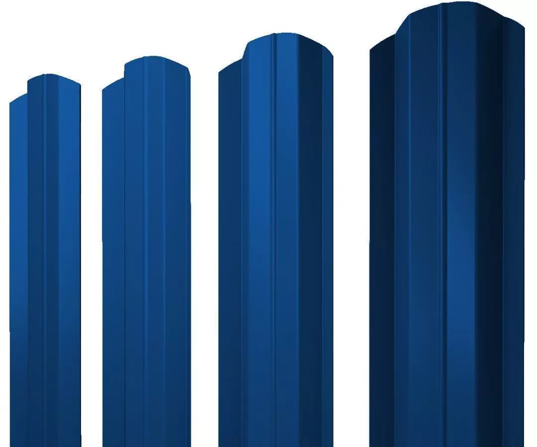 Штакетник М-образный В фигурный 0,5 Satin RAL 5005 сигнальный синий купить в краснодаре