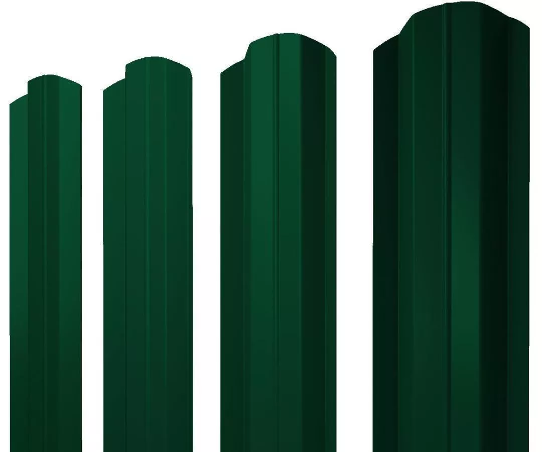 Штакетник М-образный В фигурный 0,5 Satin RAL 6005 зеленый мох купить в краснодаре