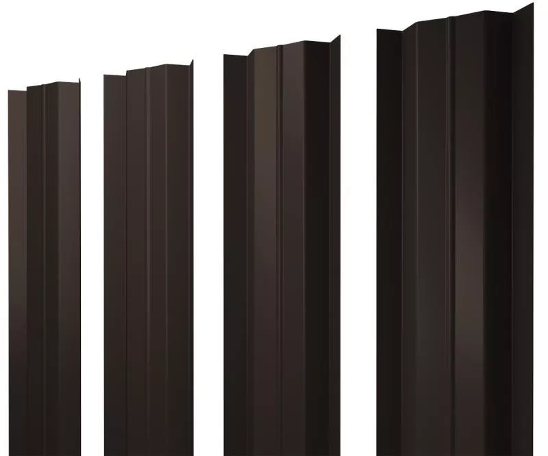Штакетник М-образный В с прямым резом 0,4 PE-Matt-Double RR 32 темно-коричневый купить в краснодаре