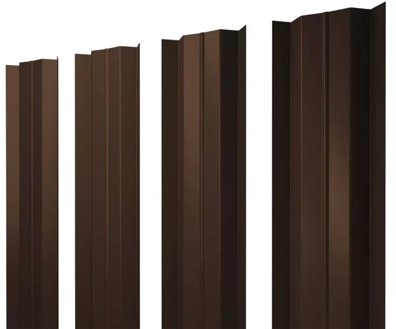 Штакетник М-образный В с прямым резом 0,4 PE RAL 8017 шоколад купить в краснодаре