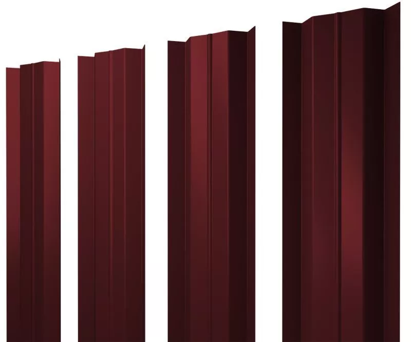 Штакетник М-образный В с прямым резом 0,45 Drap RAL 3005 красное вино купить в краснодаре