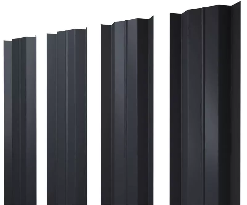 Штакетник М-образный В с прямым резом 0,45 Drap ST RAL 7024 мокрый асфальт купить в краснодаре