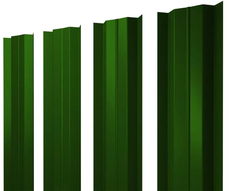 Штакетник М-образный В с прямым резом 0,45 PE RAL 6002 лиственно-зеленый купить в краснодаре