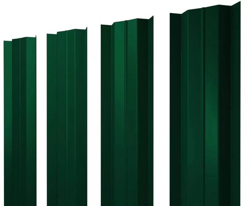 Штакетник М-образный В с прямым резом 0,45 PE RAL 6005 зеленый мох купить в краснодаре