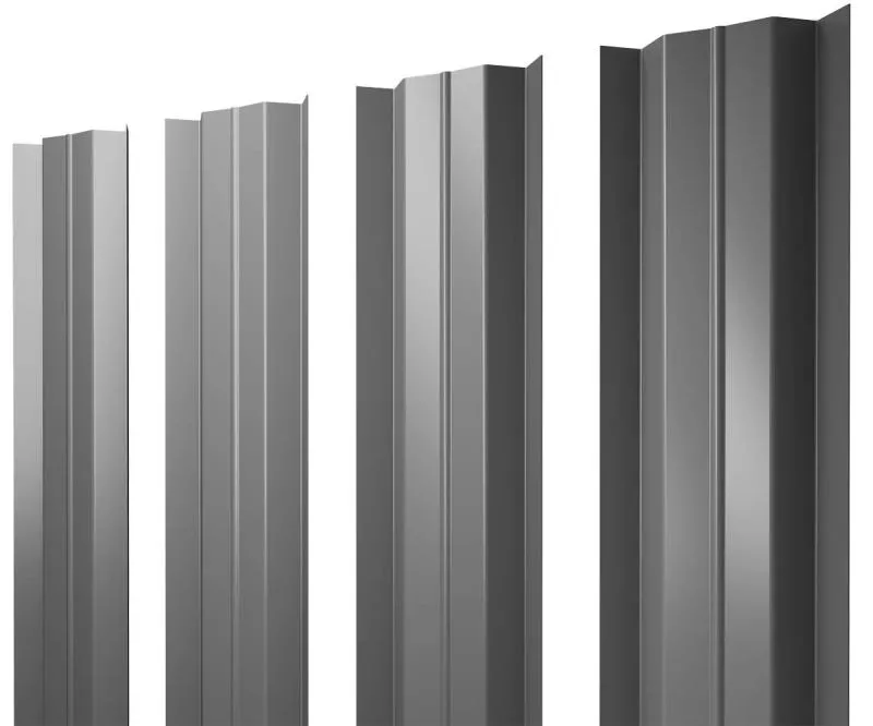 Штакетник М-образный В с прямым резом 0,45 PE RAL 9006бело-алюминиевый купить в краснодаре