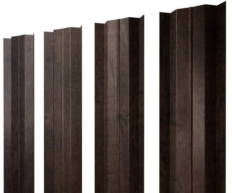 Штакетник М-образный В с прямым резом 0,45 Print Elite Antique Wood TwinColor купить в краснодаре