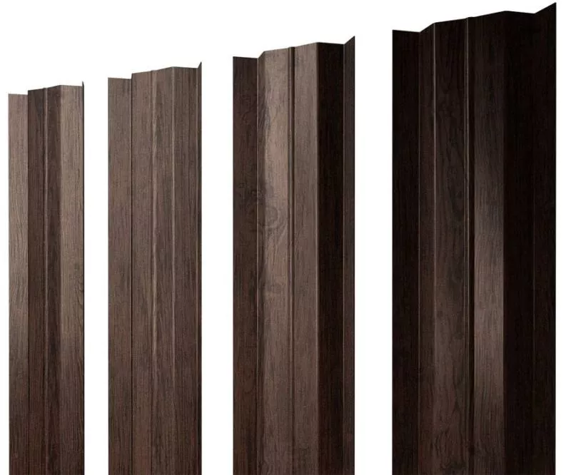 Штакетник М-образный В с прямым резом 0,45 Print Premium Antique Wood TwinColor купить в краснодаре