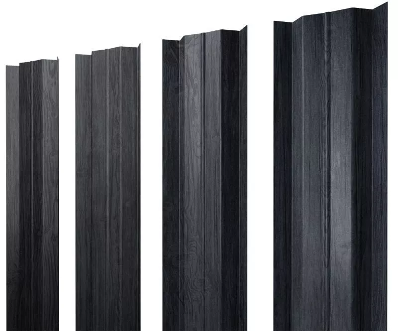 Штакетник М-образный В с прямым резом 0,45 Print Premium Grey Wood TwinColor купить в краснодаре