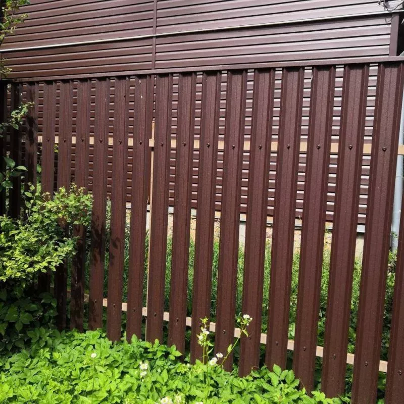 Штакетник М-образный В с прямым резом 0,5 Drap RAL 8017 шоколад купить в краснодаре