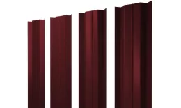 Штакетник М-образный В с прямым резом 0,5 Satin Matt TX RAL 3005 красное вино. Цена: 159 руб. Артикул: 45941