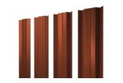 Штакетник М-образный В с прямым резом 0,5 Satin RAL 8004 терракота – Купить оптом и в розницу