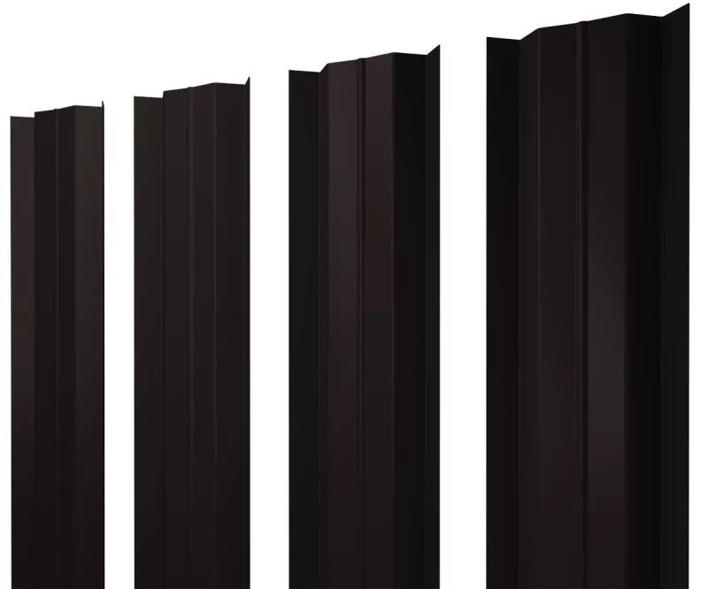 Штакетник М-образный В с прямым резом 0,5 Satin Matt TX RAL 9005 черный купить в краснодаре