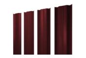 Штакетник М-образный В с прямым резом 0,5 Satin RAL 3005 красное вино – Купить оптом и в розницу