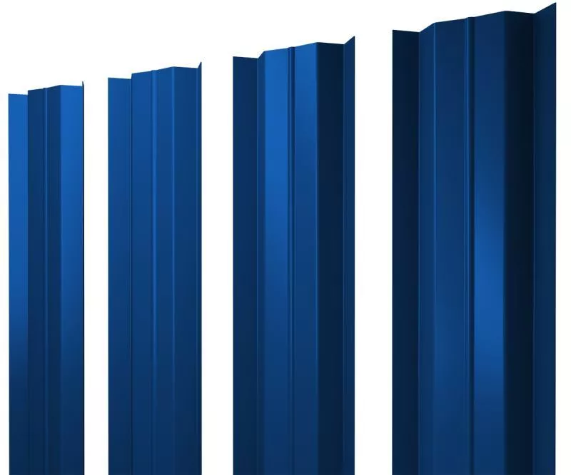 Штакетник М-образный В с прямым резом 0,5 Satin RAL 5005 сигнальный синий купить в краснодаре