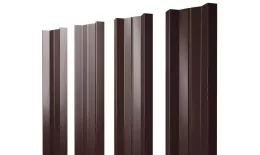 Штакетник Grand Line М-образный А 0,5 GreenCoat Pural RR 887 Шоколадно-коричневый. Артикул: M_29