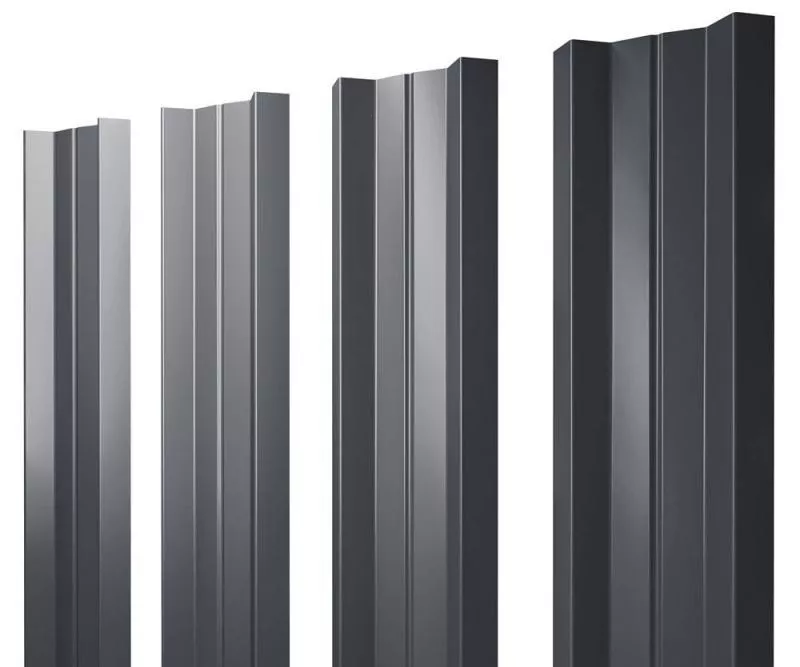 Штакетник Grand Line М-образный А 0,45 Drap RAL 7024 Мокрый асфальт купить в краснодаре