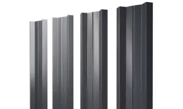 Штакетник Grand Line М-образный А 0,5 Satin Мatt RAL 7024 Мокрый асфальт. Цена: 134 руб. Артикул: M_98