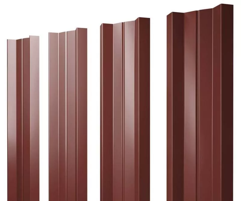 Штакетник Grand Line М-образный А 0,5 Velur RAL 3009 Оксидно-красный купить в краснодаре