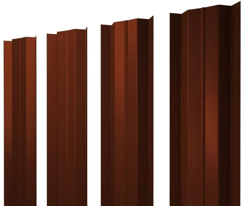 Штакетник Grand Line М-образный В 0,45 PE RAL 3009 Оксидно-красный купить в краснодаре