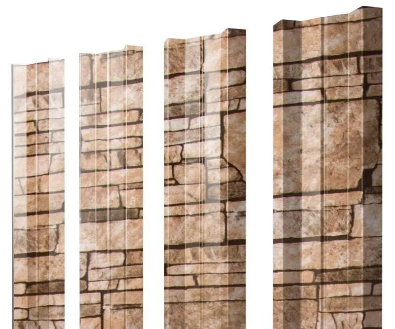 Штакетник Grand Line М-образный А 0,45 Print Elite Sand Stone Камень песчаник купить в краснодаре