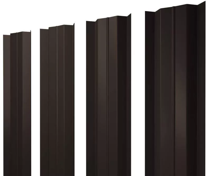 Штакетник Grand Line М-образный В 0,45 Drap RR 32 Темно-коричневый купить в краснодаре