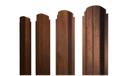 Штакетник П-образный А фигурный 0,4 Print Premium Golden Wood Fresh TwinColor. Артикул: 38673