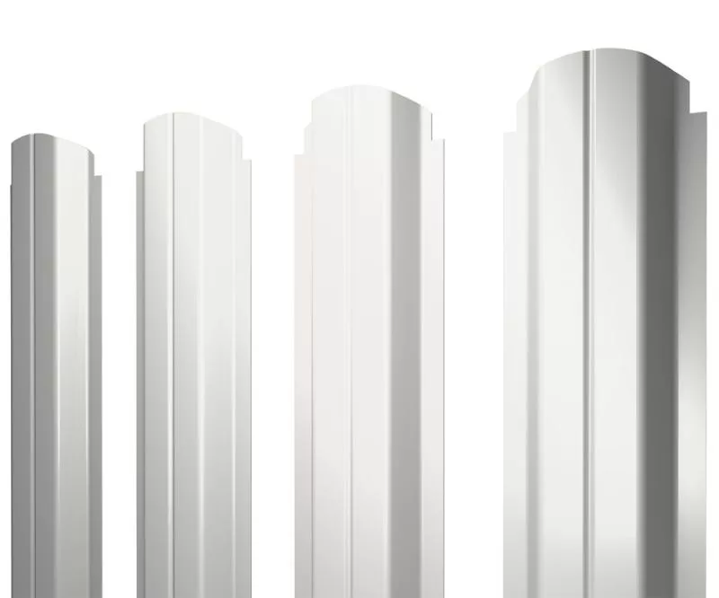 Штакетник П-образный А фигурный 0,45 Drap TX RAL 9003 сигнальный белый купить в краснодаре