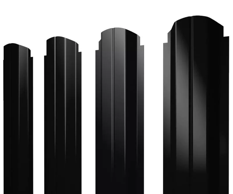 Штакетник П-образный А фигурный 0,45 Drap TX RAL 9005 черный купить в краснодаре