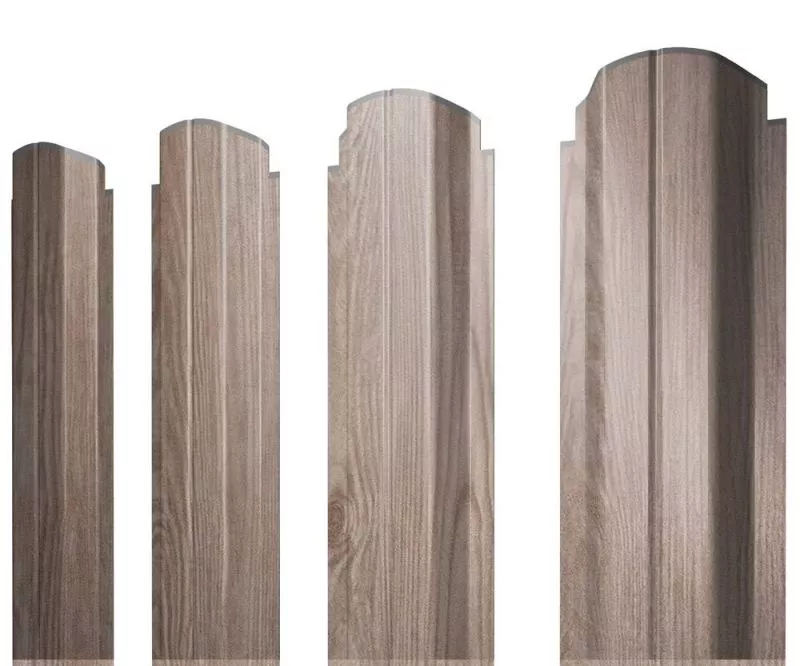 Штакетник П-образный А фигурный 0,45 Print-Double Elite White Wood купить в краснодаре