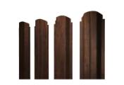 Штакетник П-образный А фигурный 0,45 Print-Double Premium Cherry Wood Dark F – Купить оптом и в розницу