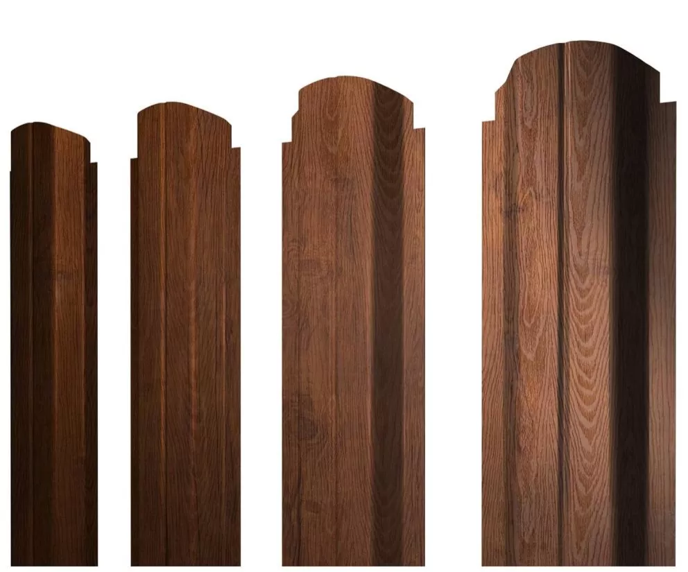 Штакетник П-образный А фигурный 0,45 Print Premium Golden Wood Fresh TwinColor купить в краснодаре