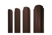 Штакетник П-образный А фигурный 0,5 Drap RAL 8017 шоколад – Купить оптом и в розницу