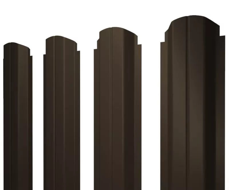 Штакетник П-образный А фигурный 0,5 Drap RR 32 темно-коричневый купить в краснодаре