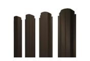 Штакетник П-образный A фигурный 0,5 Drap TX RR 32 темно-коричневый – Купить оптом и в розницу