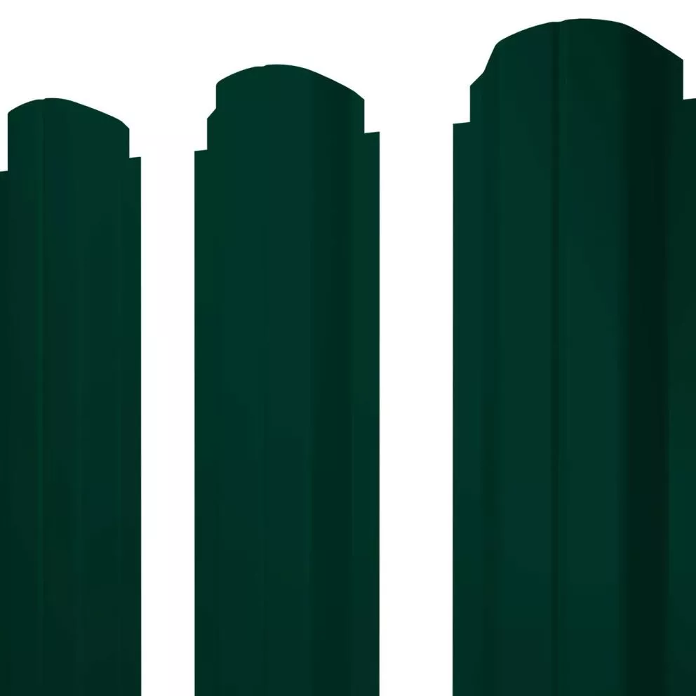 Штакетник П-образный А фигурный 0,5 PE RAL 6005 зеленый мох купить в краснодаре