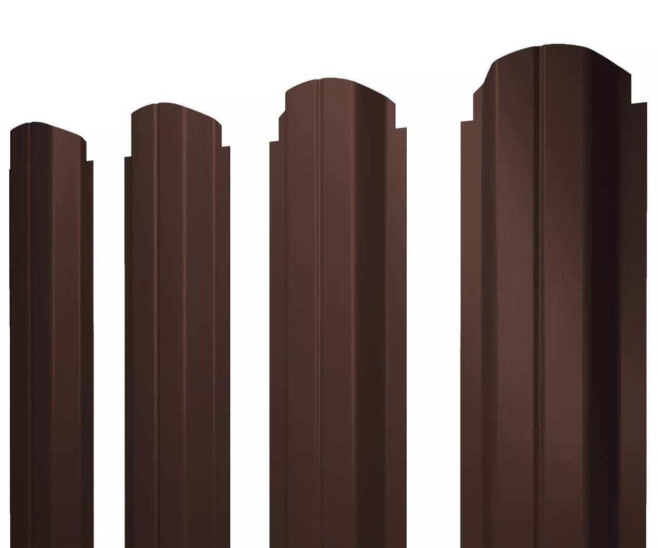 Штакетник П-образный А фигурный 0,5 PurLite Matt RAL 8017 шоколад купить в краснодаре