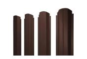 Штакетник П-образный А фигурный 0,5 PurLite Matt RAL 8017 шоколад – Купить оптом и в розницу
