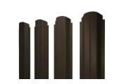 Штакетник П-образный А фигурный 0,5 PurLite Matt RR 32 темно-коричневый – Купить оптом и в розницу