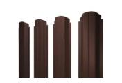 Штакетник П-образный A фигурный 0,5 PurPro RAL 8017 шоколад – Купить оптом и в розницу