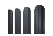 Штакетник П-образный А фигурный 0,5 Satin Matt TX RAL 7024 мокрый асфальт – Купить оптом и в розницу