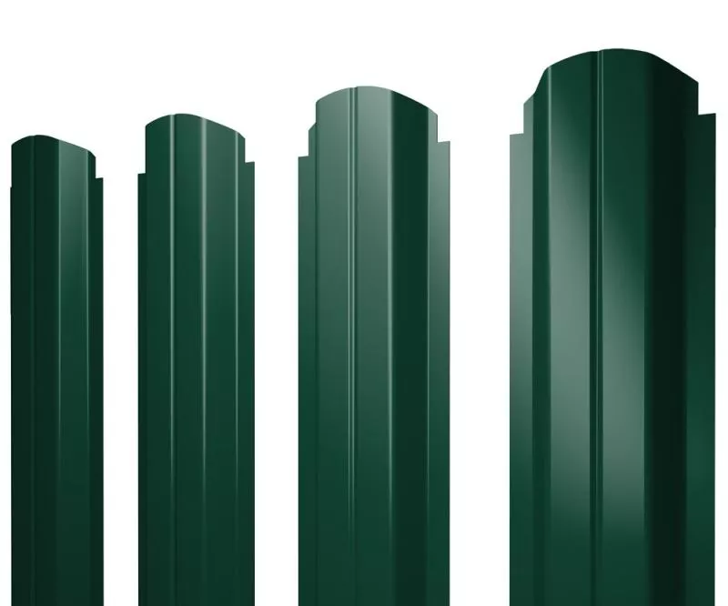 Штакетник П-образный А фигурный 0,5 Satin RAL 6005 зеленый мох купить в краснодаре